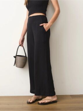 MARINE LAYER Isla Double Cloth Wide Leg Pants